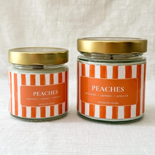 Peaches – Vela aromática de melocotón, almendra y almizcle
