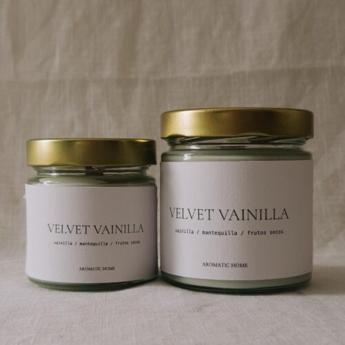 Vela aromática Velvet Vainilla de vainilla cremosa y frutos secos